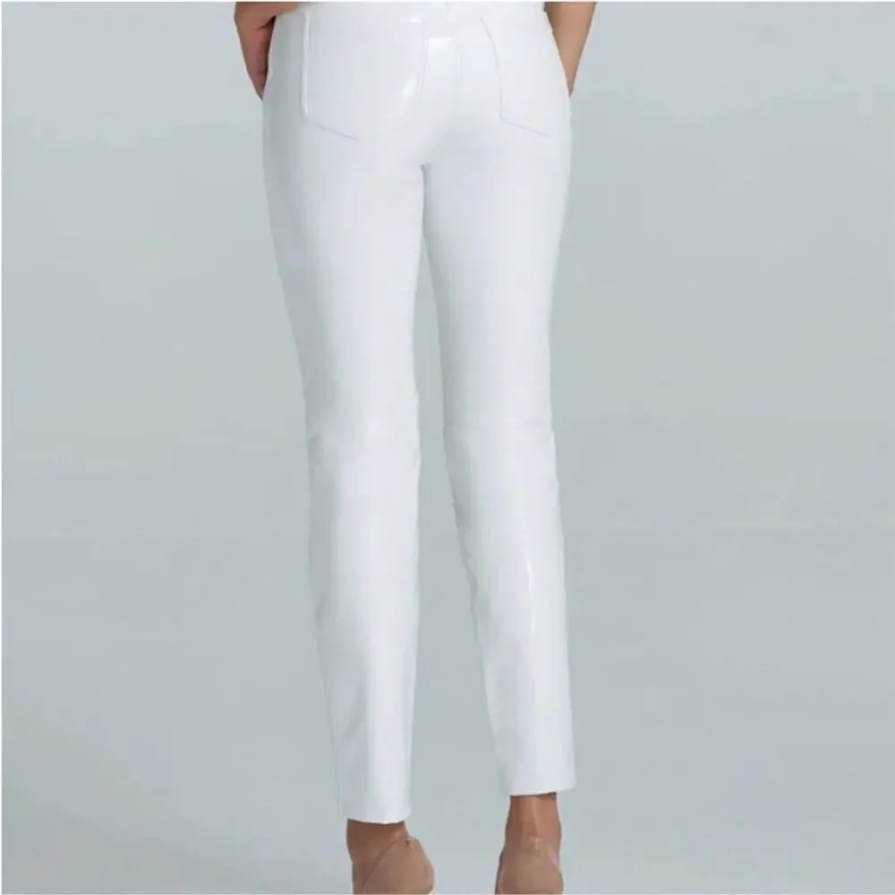 NWT Commando Faux Patent Leather Pants Women's White Size Small